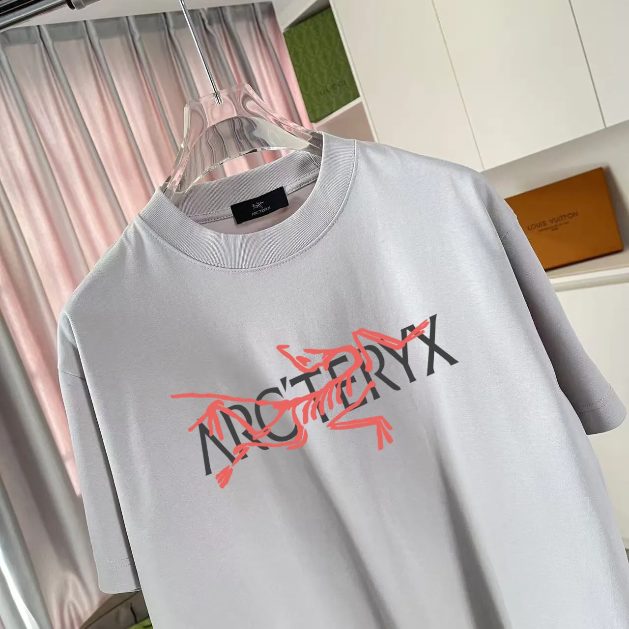 ARC'TERYX* 2025 New Arrival logo t g Same Style Size：S M L XL XXL ：Black White Blue Gray
